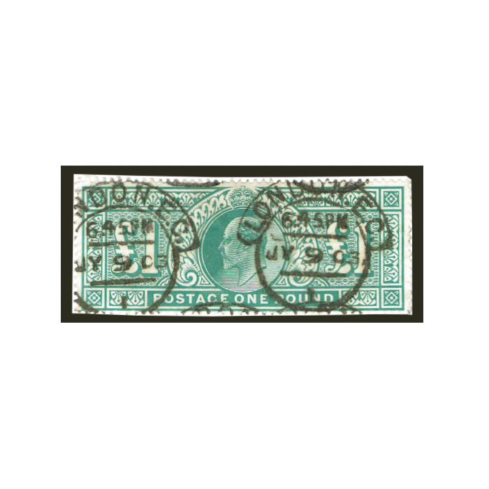 King Edward VII £1 Green Used Stamp